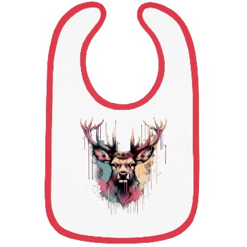 Discover A Deer’s Head In Watercolor Bibs