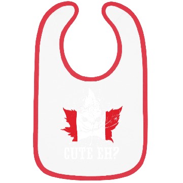 Discover Cute Eh? Maple Leaf Canadian Flag Design Bibs