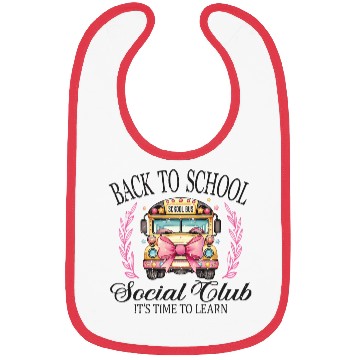 Discover Back to School Bus Soociial Clubb Retro Bibs