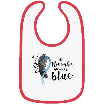 Discover In November We Wear Blue Ribbon Bibs