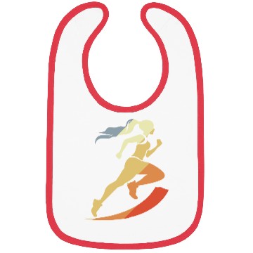 Discover Vintage Female Runner Graphic Bibs