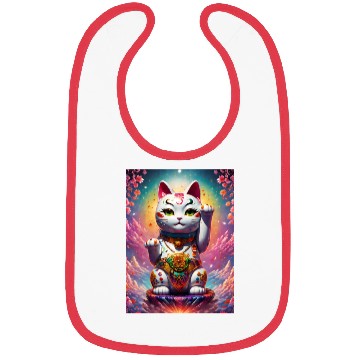 Discover Maneki neko lucky cat Bibs