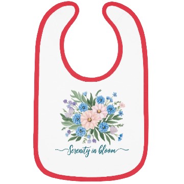 Discover Floral Serenity “blue flowers” Bibs