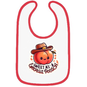 Discover Sweet as a Georgia Peach Sticker Bibs