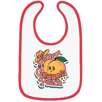 Discover Sweet as a Georgia Peach Sticker.t-shits Bibs