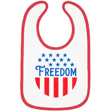 Discover Patriotic Freedom Stars and Stripes Bibs