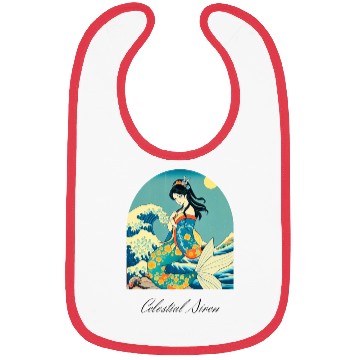 Discover Celestial Siren ukiyo-e style Bibs