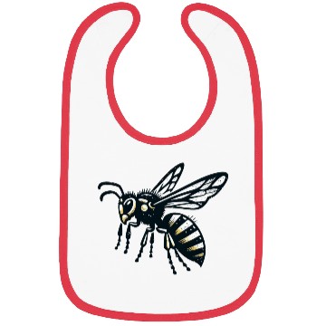 Discover Two Color Wasp Insect Art 3 Bibs