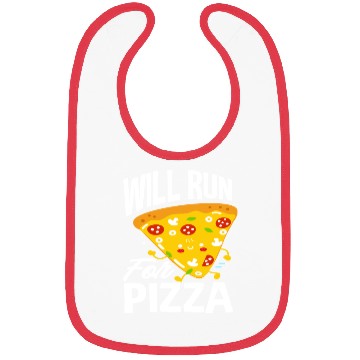 Discover Will Run For Pizza Funny Pizza Lovers Bibs
