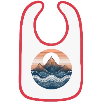 Discover Mountain and Ocean Bibs