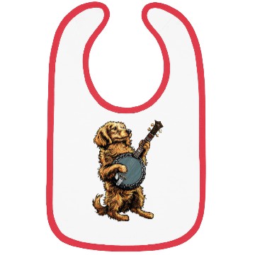 Discover Irish Setter Dog Bluegrass Banjo Player Bibs