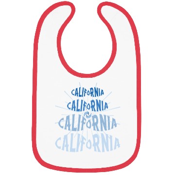 Discover California West Coast Golden State Blue Graphic Bibs