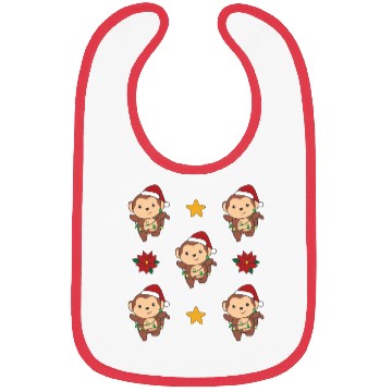 Discover Monkey Christmas Winter Animals Monkeys Bibs