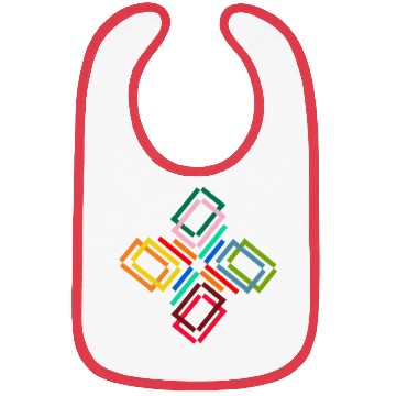 Discover Abstract image with colorful squares Bibs