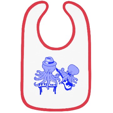 Discover Two Octopus Kraken Squid Guitar Keyboard Band Team Bibs