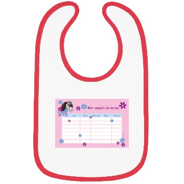 Discover Timetable for Kids - Pony Flowers pink - French Bibs