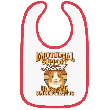Discover Emotional Support Animal He Screams Guinea Pig Bibs