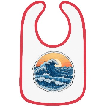 Discover Serene Blue Ocean Waves Scenic Bibs
