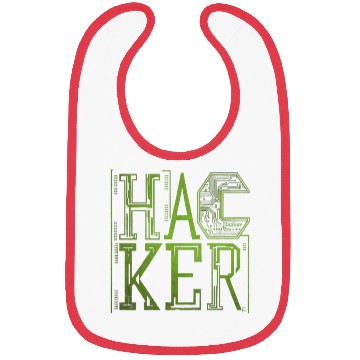 Discover Futuristic Digital Hacker Typography Bibs