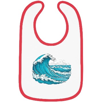 Discover Serene Blue Ocean Waves Bibs
