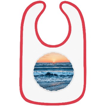Discover Serene Blue Ocean Waves Scenic Bibs