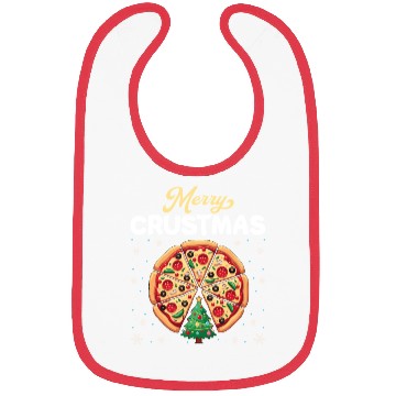 Discover Merry Crustmas Pizza Bibs