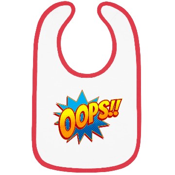 Discover Oops!! Retro Comic Pop Art Surprise Bibs
