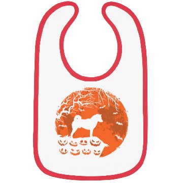 Discover Shiba Inu And Moon Halloween Funny Dog Lover Gift Bibs