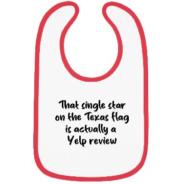 Discover Texas - One Star Review, Funny Meme Bibs