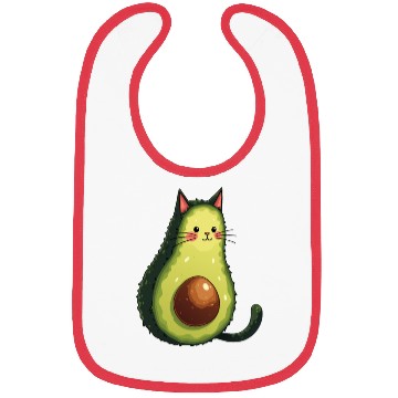 Discover Cute Kawaii Avocado Cat Bibs