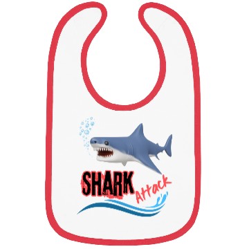 Discover A different unique colorful shark attack design Bibs