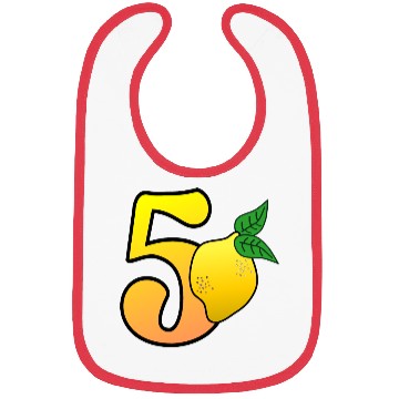 Discover Number 50th Birthday Lemon Bibs