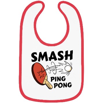 Discover Ping Pong Paddle and Ball Smash Bibs