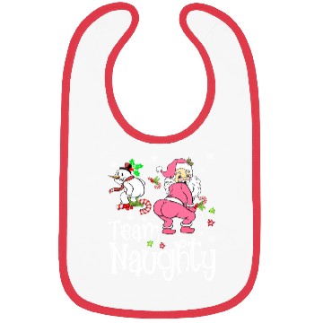 Discover Team Naughty Matching Couples Christmas Pajamas Bibs