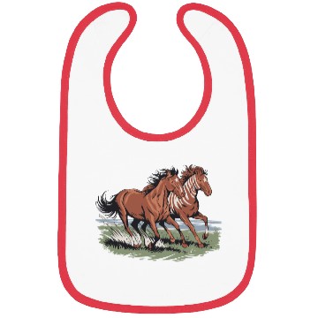 Discover Wild Horses Native American Running Free Bibs