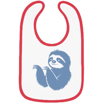 Discover Cool sloth silhouette portrait face head Bibs