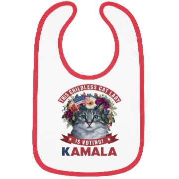 Discover Childless Cat Lady is voting kamala Bibs
