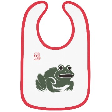 Discover Grumpy Frog Illustration - Funny Animal Art Bibs
