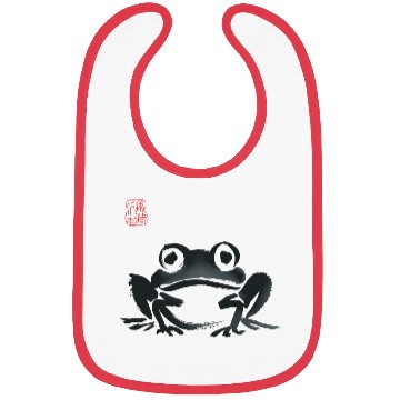 Discover Grumpy Frog Illustration - Funny Animal Art Bibs