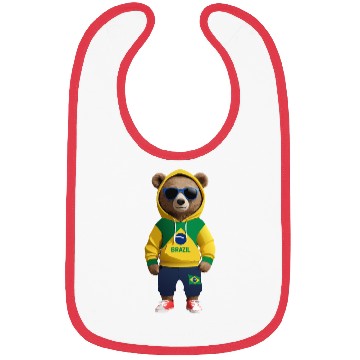 Discover Cool Brazil Bear: The Ultimate Soccer Fan Bibs