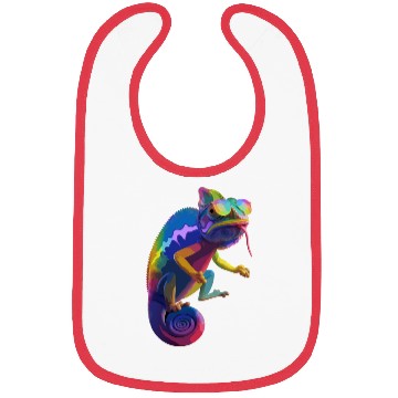 Discover Psychedelic Chameleon Vibes Bibs