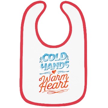 Discover Typography for winter Cold hands warm heart Bibs