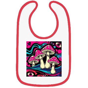 Discover Psychedelic Shrooms: Neon Fungi Fantasy Bibs