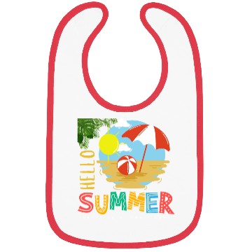 Discover Hello Summer salty hair Don't care Bibs