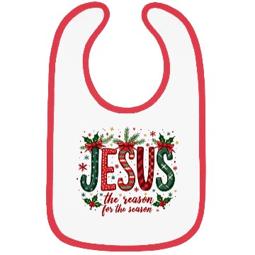 Discover Jesus Is The Reason For The Season Christmas Art Bibs