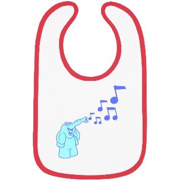 Discover Cute Elephant music nout Toot Trunk Trumpet Comic Bibs