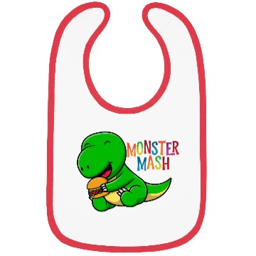 Discover Monster eats hot dog Bibs