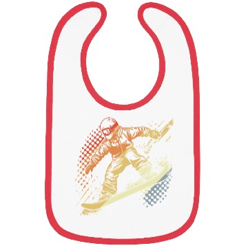Discover Snowboarder Graphic Retro Style Bibs