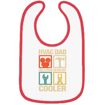 Discover HVAC Dad But Cooler Funny HVAC Technician Father Bibs