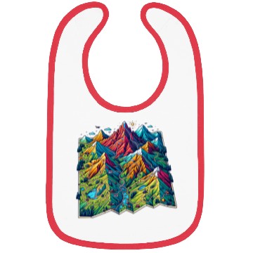 Discover Mountain Adventure Map, Adventure Apparel Bibs
